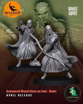 Armoured Wood Elves on foot - Bows